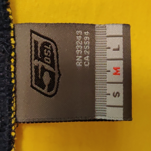 55 DSL Yellow / Blue Long Sleeved T-shirt M - Picture 2 of 5